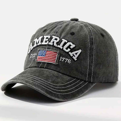 Legend since 1776 Cotton Vintage Washed Distressed Adjustable Black Baseball Cap. American Outfitters Patriot Apparel. The American Clothing Company. Patriot Gear USA.