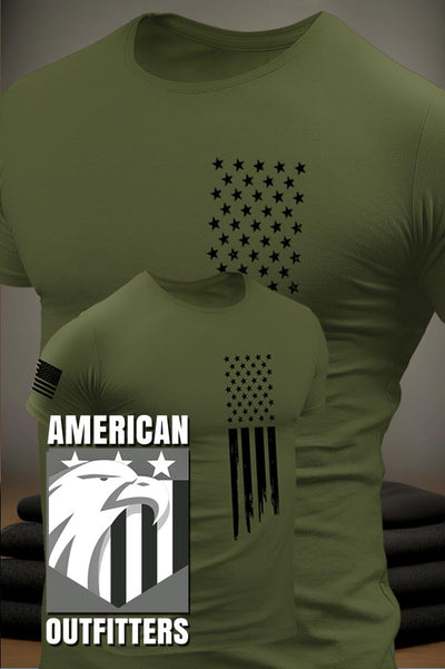 Patriot Apparel Comfortable Soft Cotton American Flag Army Green Tee Shirt. The American Clothing Company provides High quality printed tee shirts for American Patriots. Veteran Owned and operated... When you stand with us, together we can help keep our liberties secure and our nation free. Patriot Gear USA. #TogetherWeStand