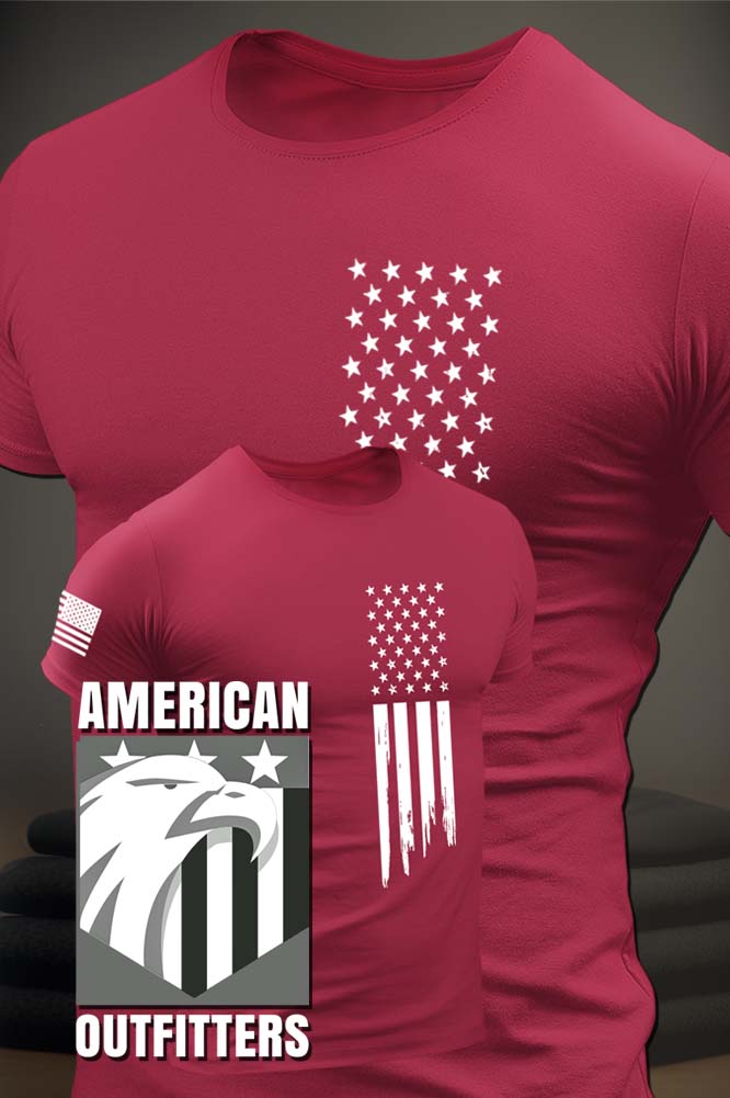 Patriot Apparel Comfortable Soft Cotton American Flag Red Tee Shirt. The American Clothing Company provides High quality printed tee shirts for American Patriots. Veteran Owned and operated... When you stand with us, together we can help keep our liberties secure and our nation free. Patriot Gear USA. #TogetherWeStand