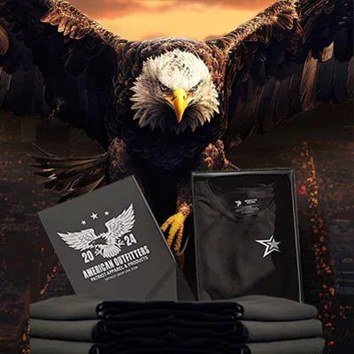 American Eagle with Patriot Gear USA branded merchandise including Patriot apparel shirts from The American Patriot Company store.