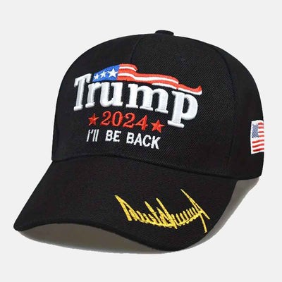 Trump 2024 Black Baseball Cap Patriot Apparel USA Hat