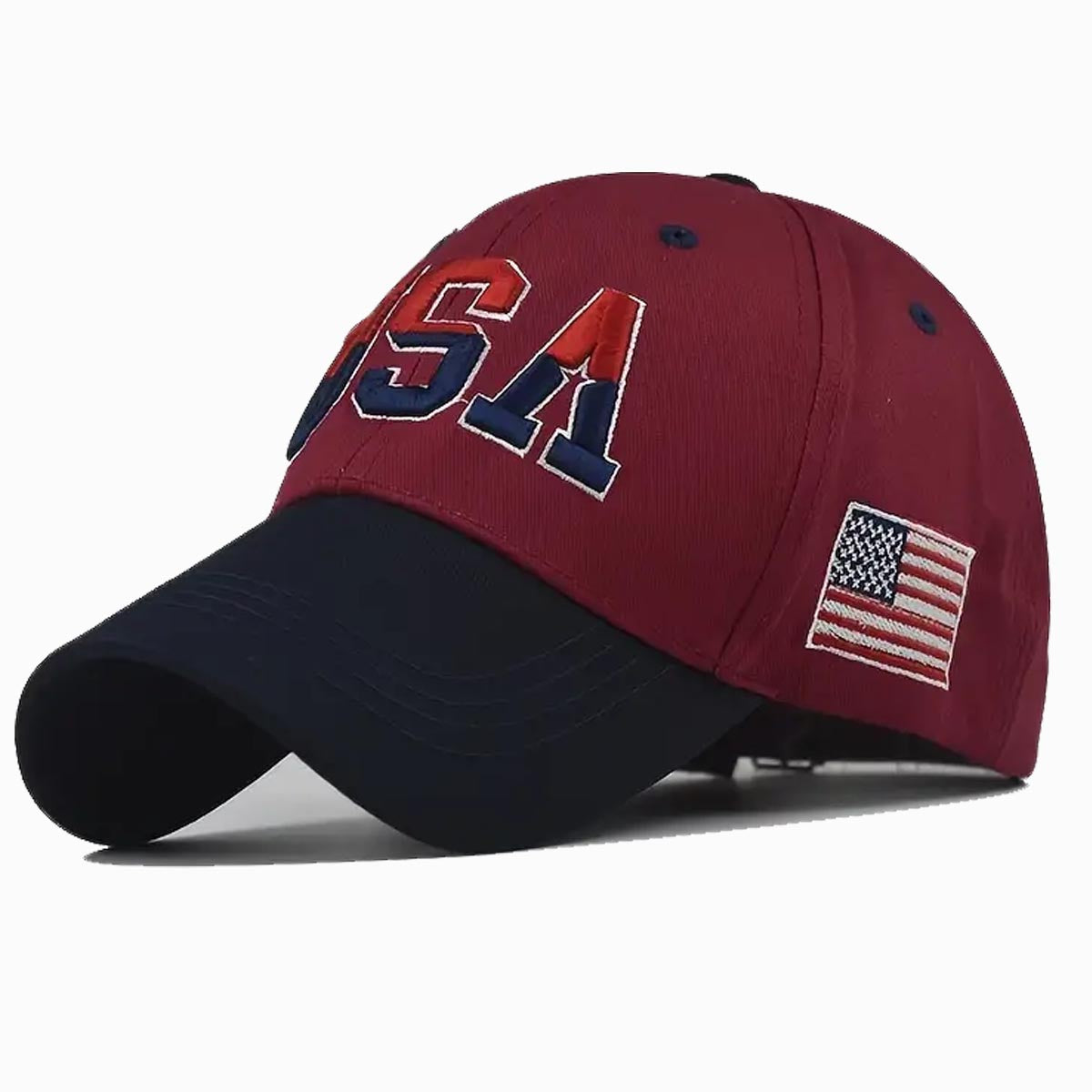 USA Flag Baseball Wine Navy Blue Patriot Gear American Outfitters